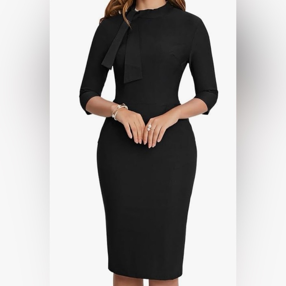 Elegant Black Midi Dress